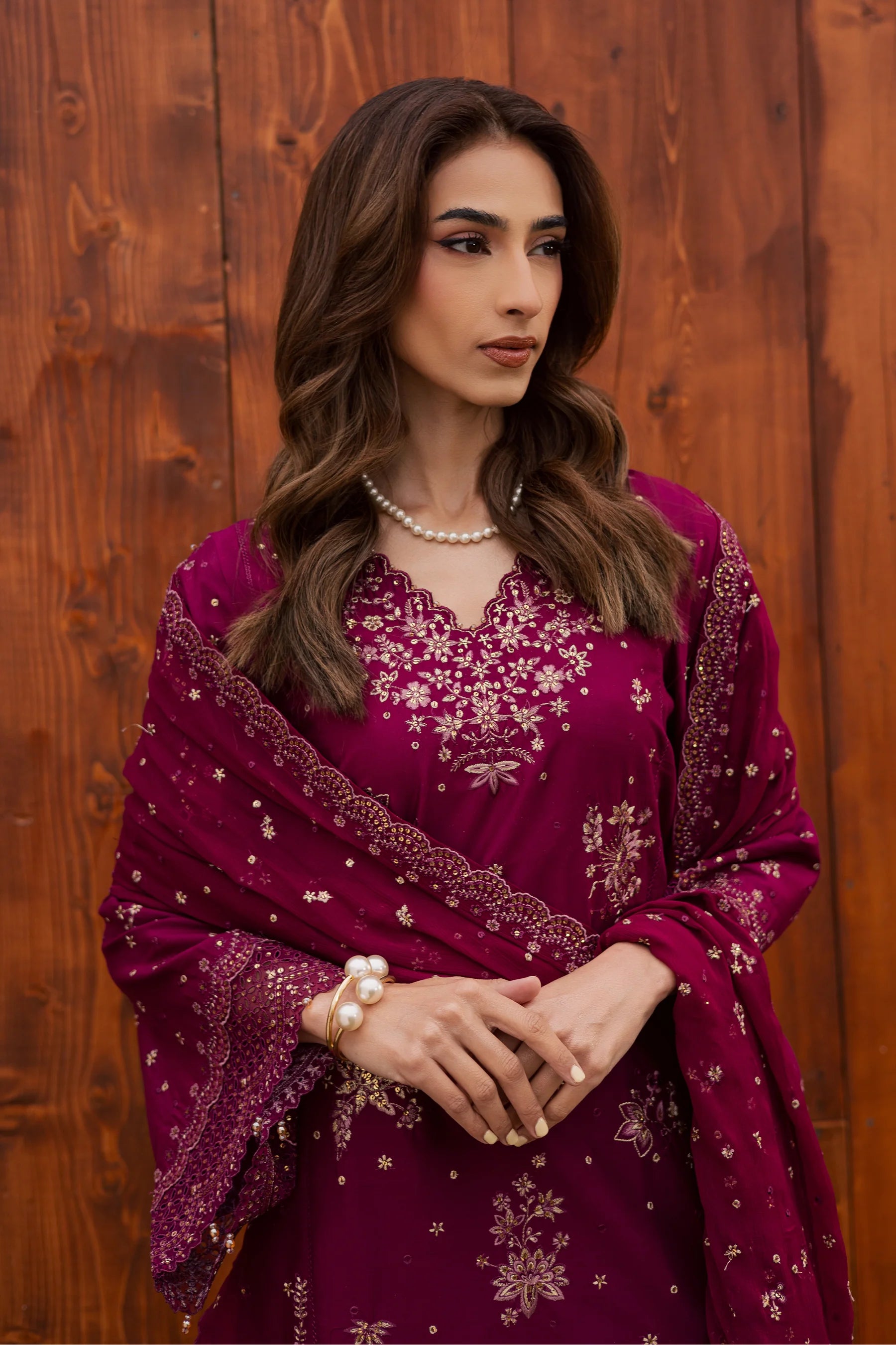 Best Selling - Rubba 3Pc Festive Embroidered Dress