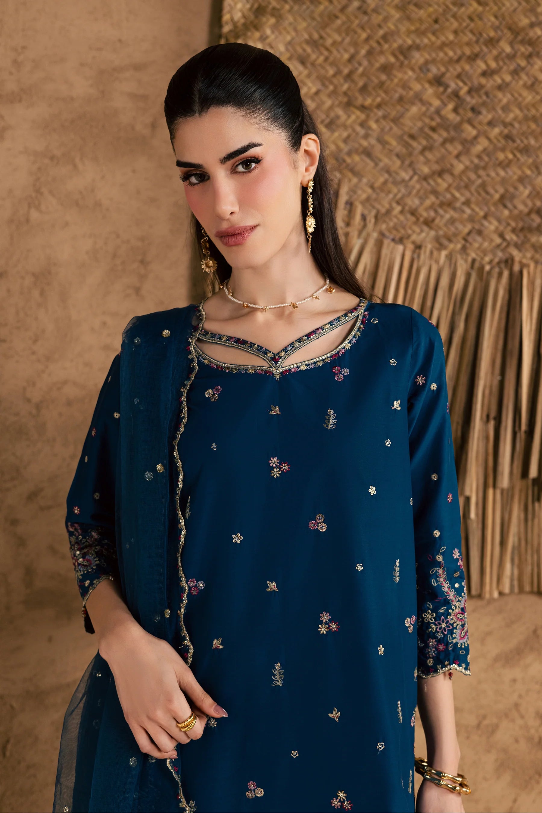 Ruhi 3Pc Festive Embroidered Pret
