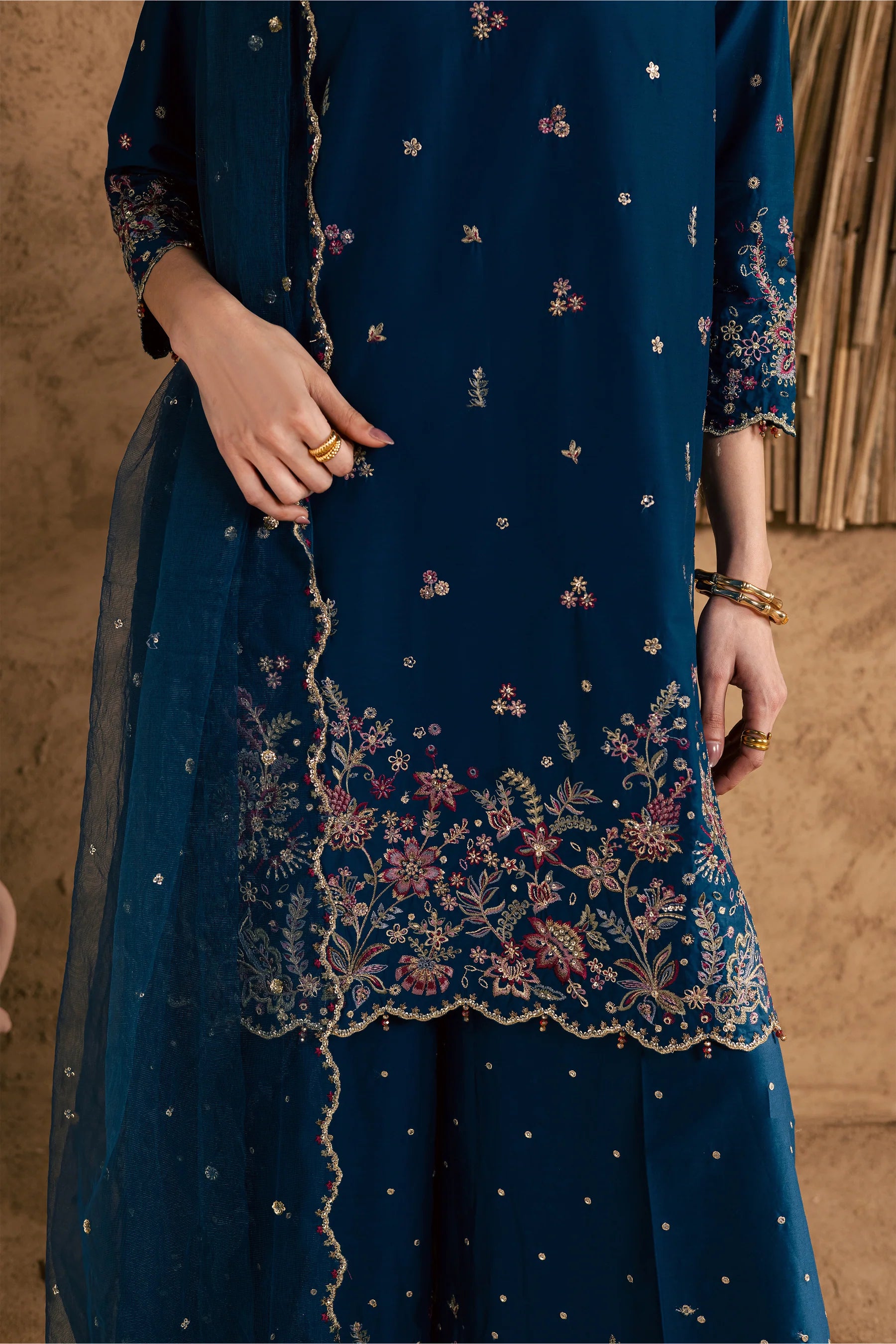 Ruhi 3Pc Festive Embroidered Pret
