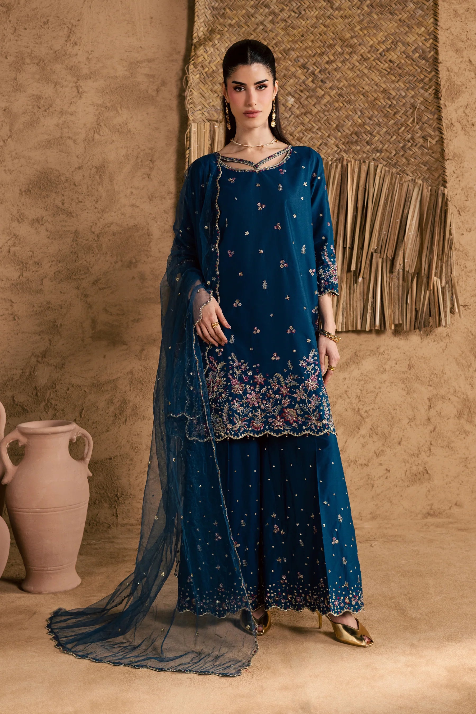Ruhi 3Pc Festive Embroidered Pret