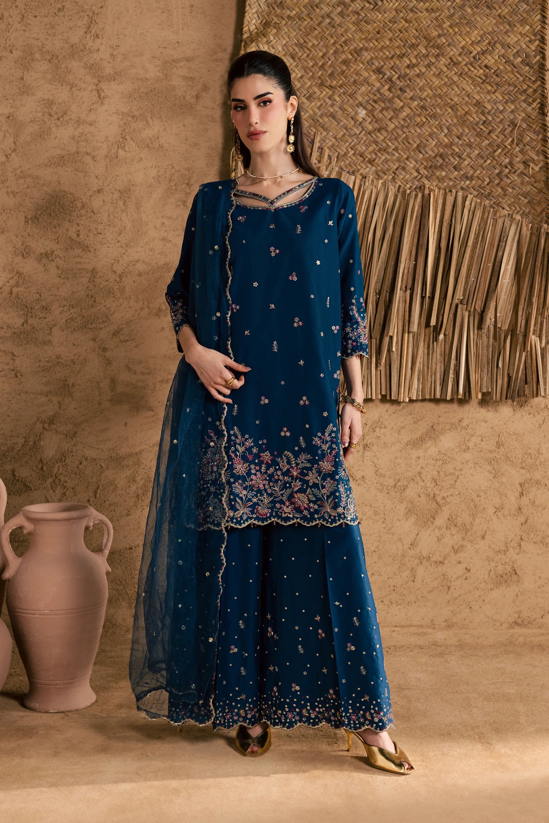 Ruhi 3Pc Festive Embroidered Pret