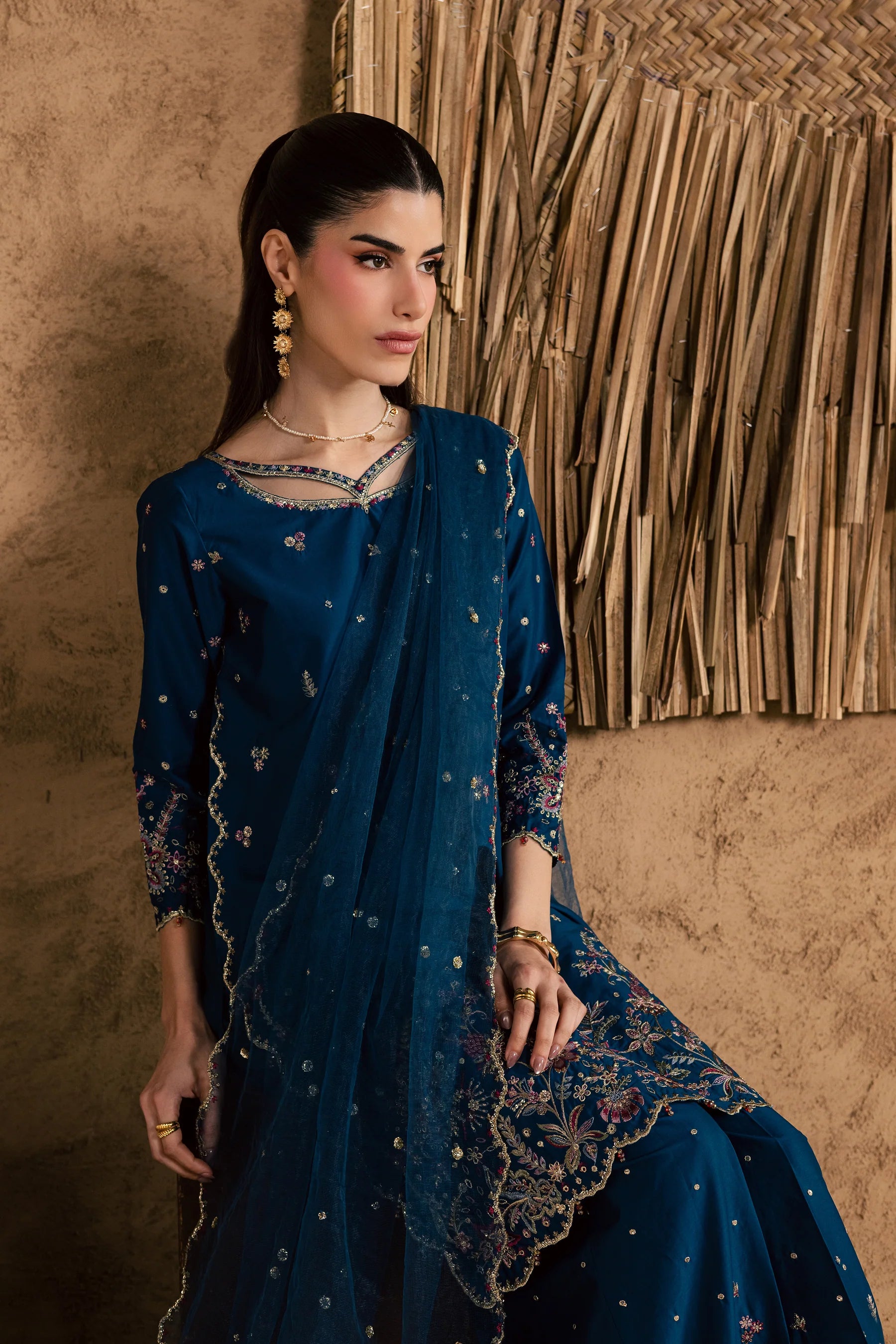 Ruhi 3Pc Festive Embroidered Pret