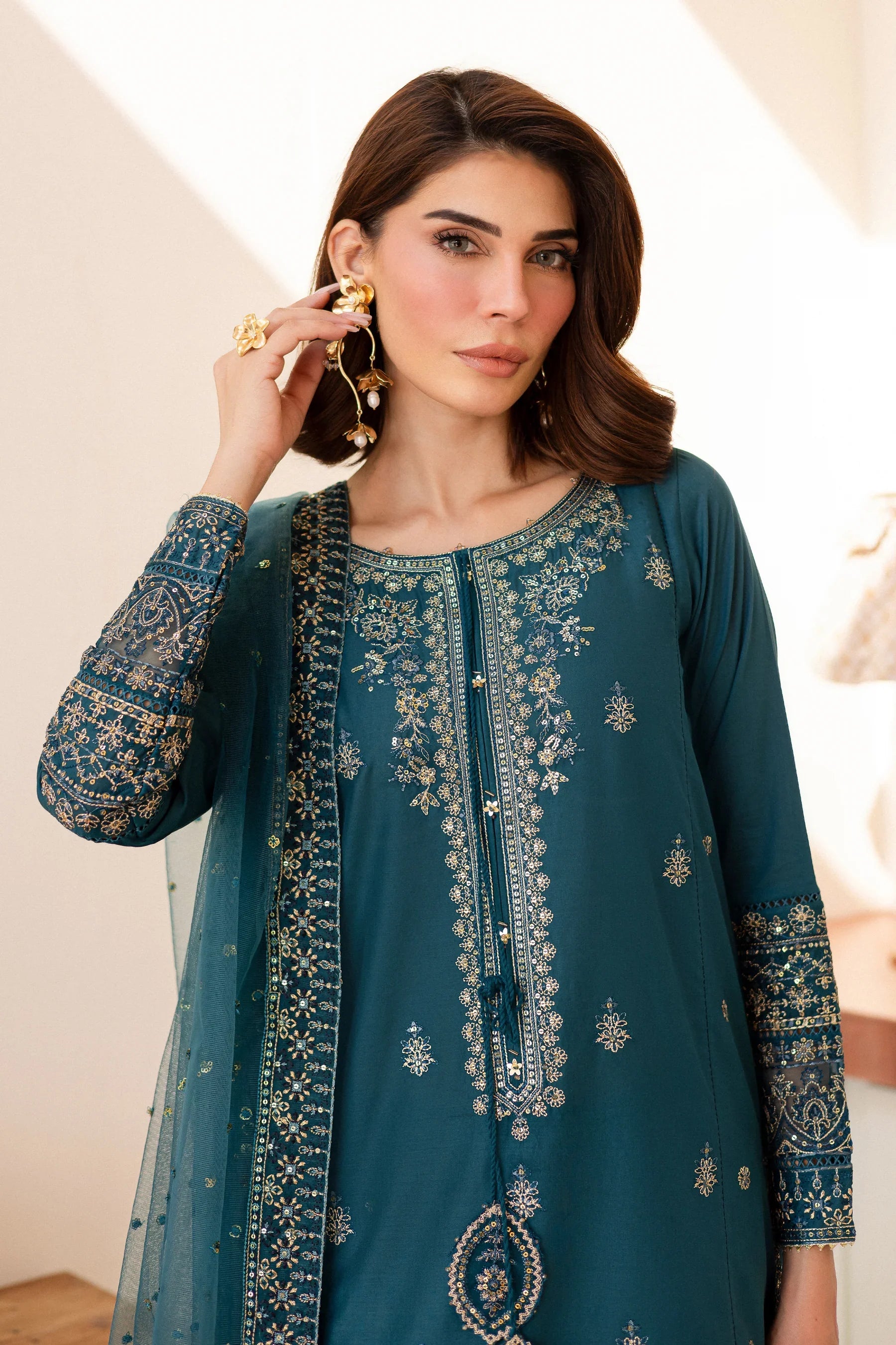 Silaam 3Pc Embroidered Dress