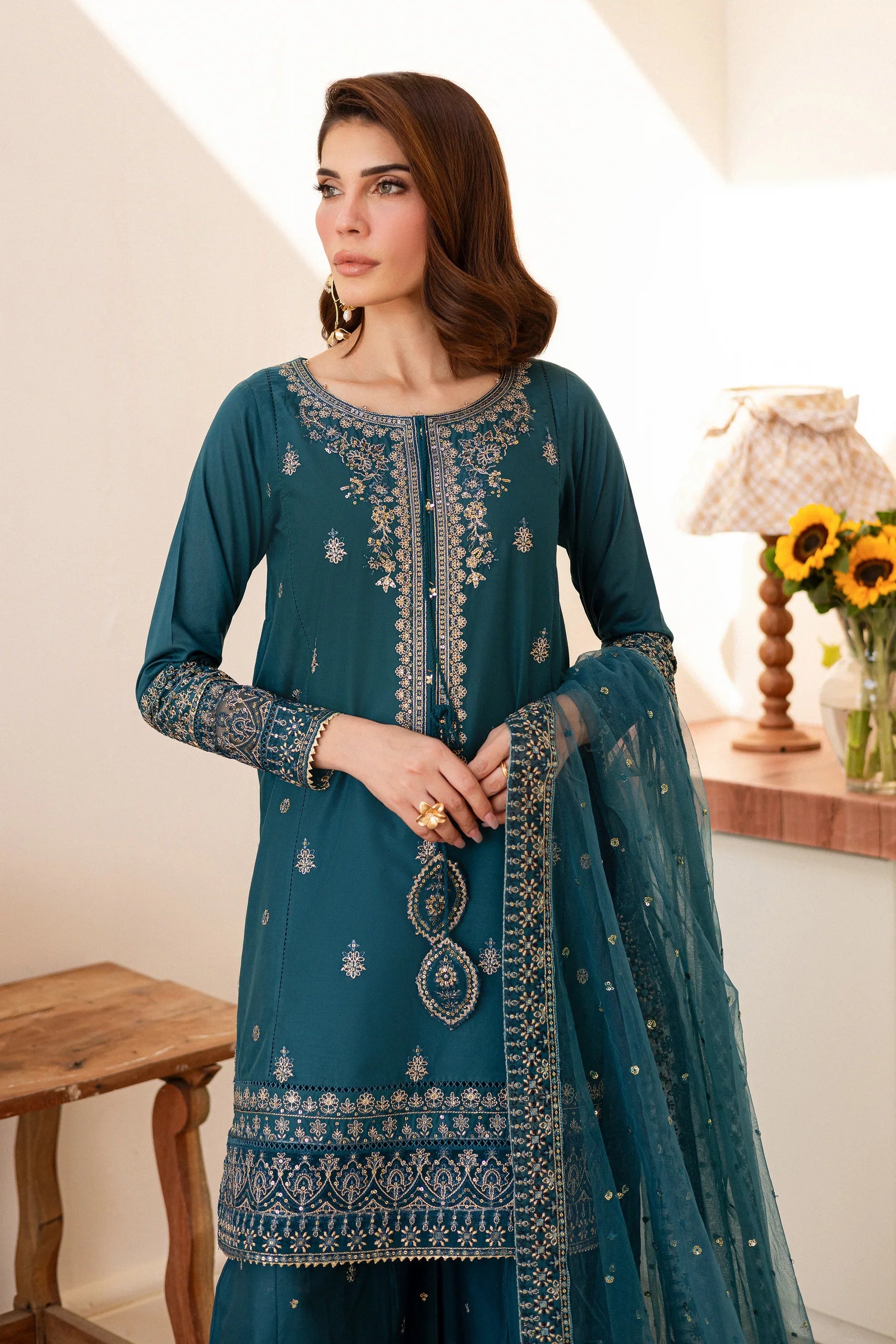 Silaam 3Pc Embroidered Dress