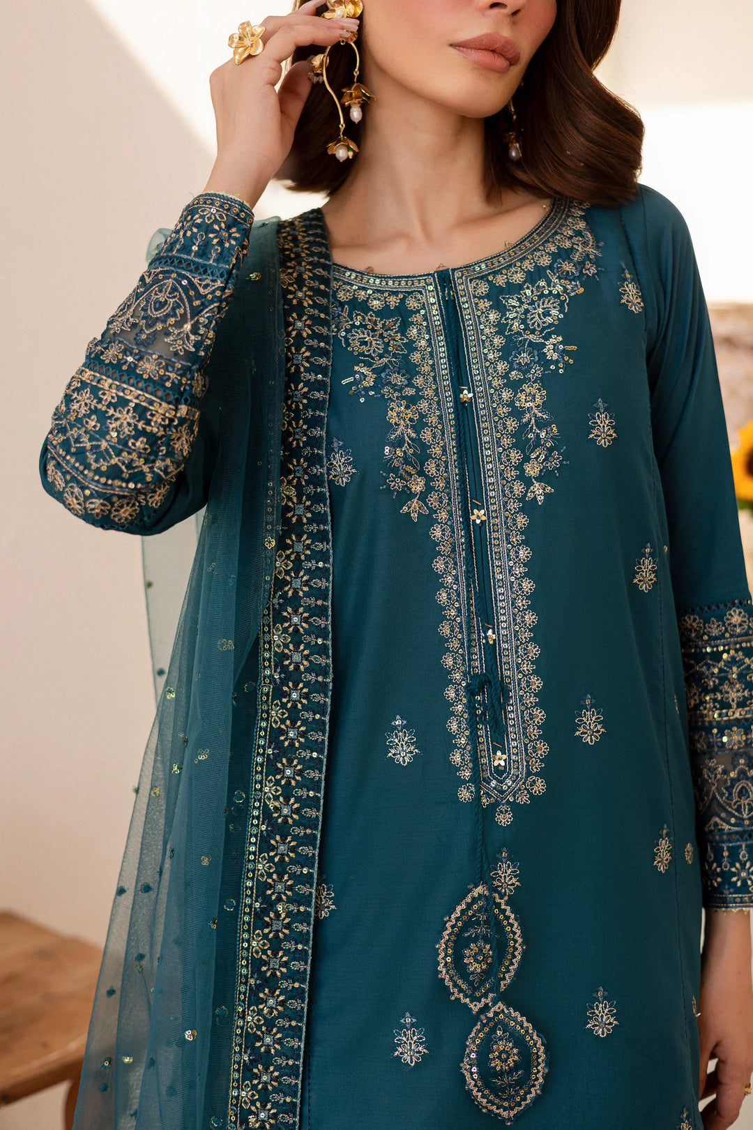 Best Selling - Silaam 3Pc Embroidered Dress