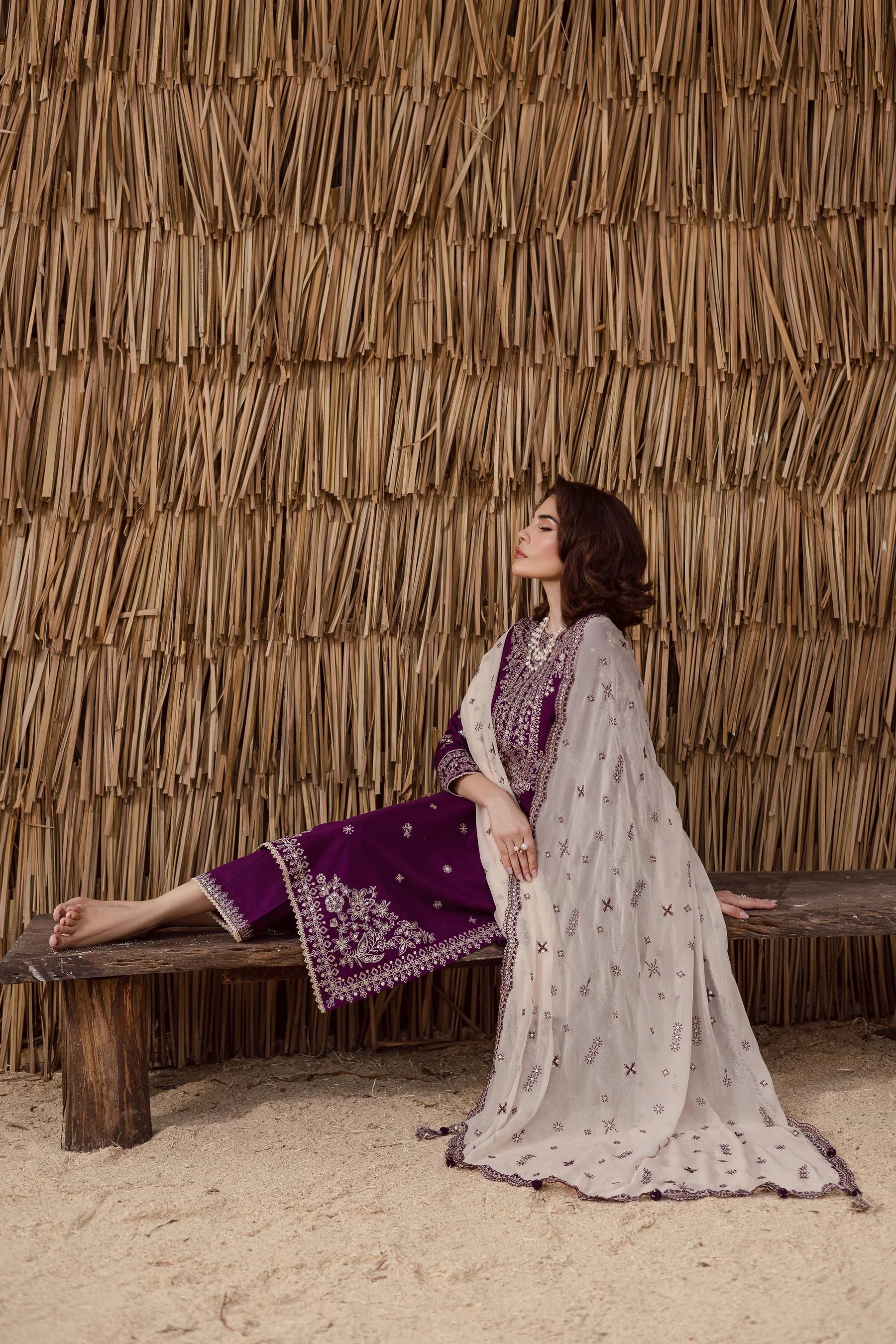Solace 3Pc Embroidered Dress