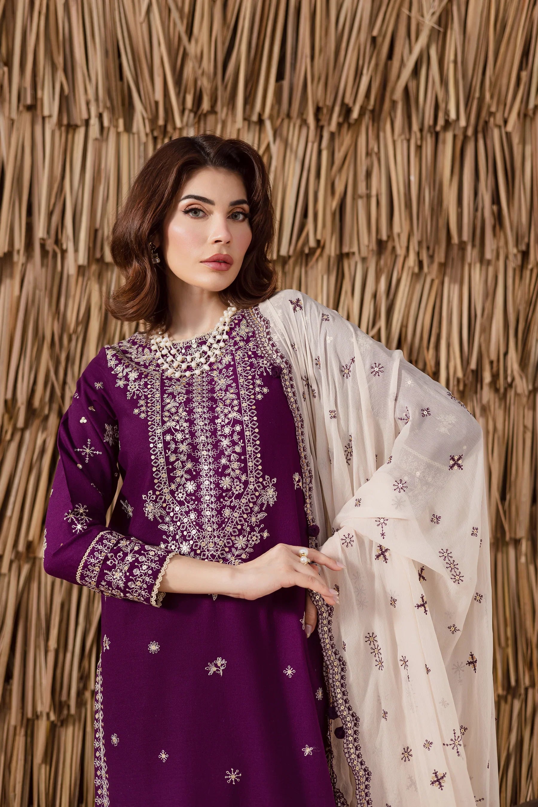 Solace 3Pc Embroidered Dress