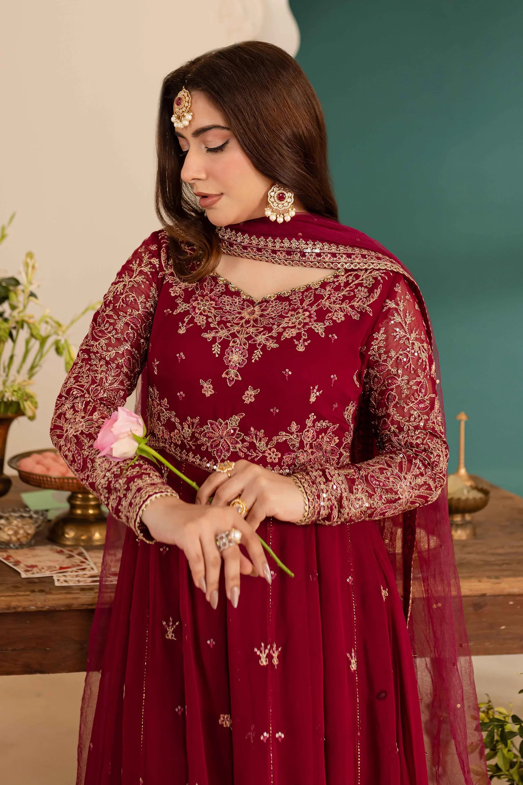 Zauq 3Pc Embroidered Luxe Pret