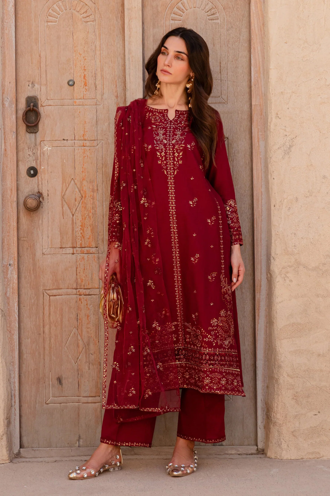 Best Selling - Zyra 3Pc Embroidered Dress
