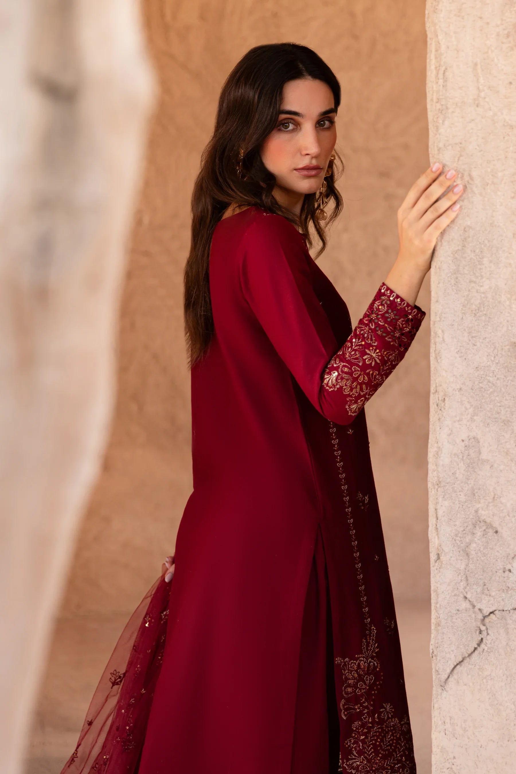 Zyra 3Pc Embroidered Dress